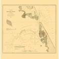 thumbnail image 2 of USCS 20x20 Black Ornate Wood Framed with Double Matting Museum Art Print Titled - Oregon Inlet - USCS 1862, 2 of 4