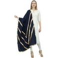 thumbnail image 6 of Phagun Indian Women's Designer Chunni Cotton Dupatta Ethnic Stole Scarves-Navy Blue, 6 of 7