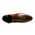 thumbnail image 3 of Santimon Men Leather Boots Brogue Oxford Dress Boots Casual Chukka Boots Ankle Boots Brown 6 US, 3 of 7