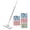 White 37.4" x 6.1" x 3.5", variant on Floor Mop 37.4" x 6.1" x 3.5" Floor Handle Mop With Pressure Clamp System No Need To Wash Hands Mop With 5 Reusable Fine Fiber Cloth Mops Automatic Cloth Clamping One Click Replacement Mop Cloth