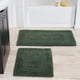 thumbnail image 1 of Juego de alfombras de baño Lavish Home, algodón, 2 piezas, color verde, 1 of 4