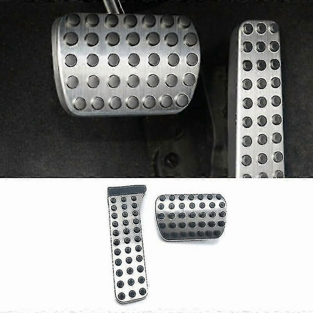 2pcs Car No Drill Fuel Brake Pedal Pad Cover Auto Interior Foot Plate Accessories For Mercedes-benz C E S W222 W205 W213 R172