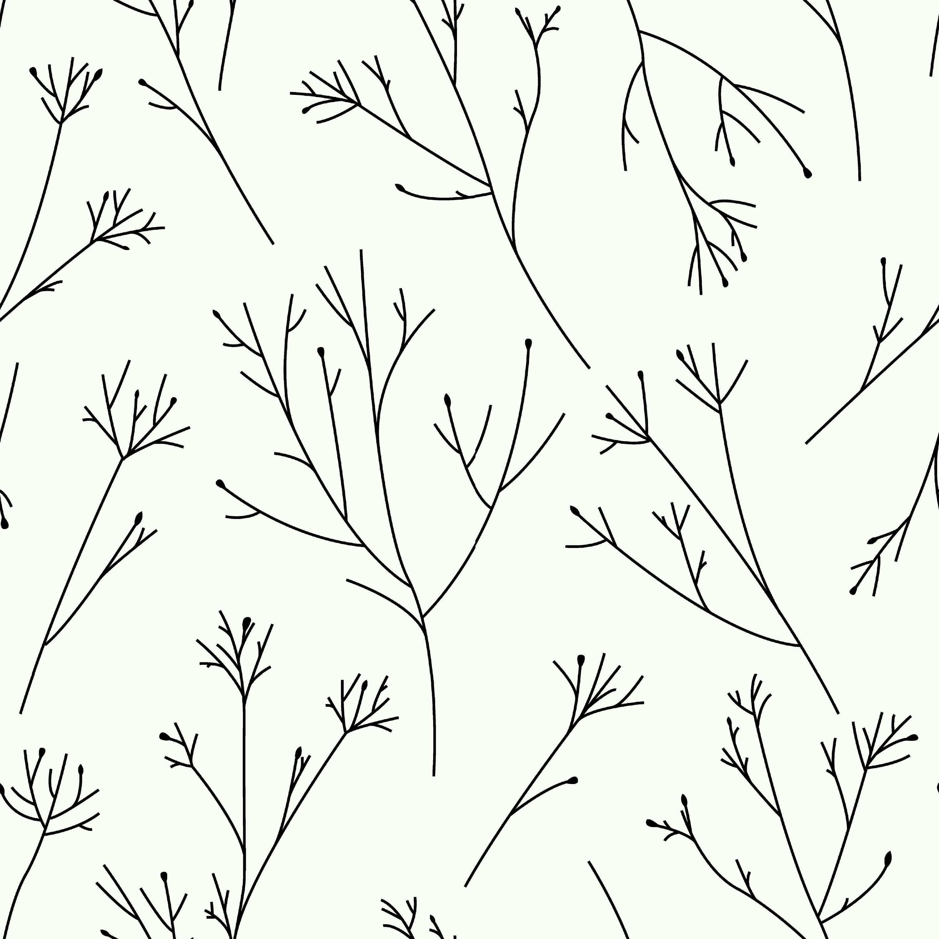 RoomMates Black Twigs Farmhouse Peel and Stick Wallpaper