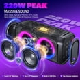 thumbnail image 2 of Altavoz Bluetooth W-KING T11 220W de máxima potencia IPX6 resistente al agua, 2 of 9