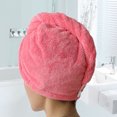 thumbnail image 3 of Clearance! Hair Turban Towel Wrap Coral Fleece ThickenSuper Absorbent Hair Drying Cap, Quick Magic Dryer, Dry Hair Hat for Bath Spa, 3 of 7