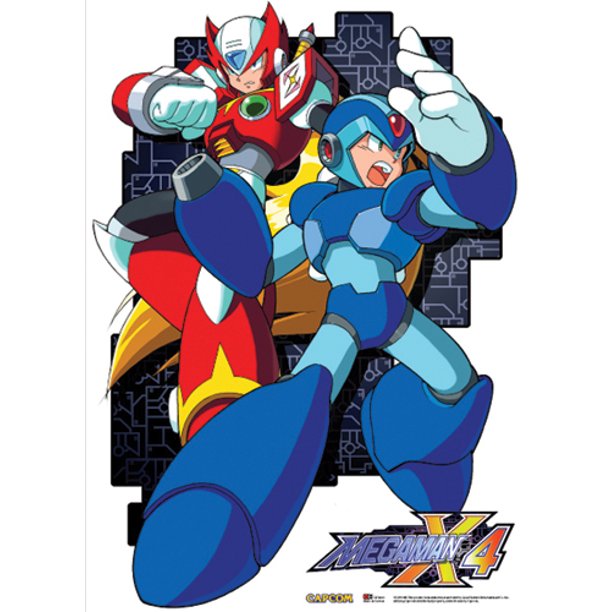 Fabric Poster Mega Man X4 New Mega Man And Zero Wall Scroll Ge Walmart Com Walmart Com