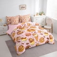 thumbnail image 2 of Erosebridal Capybara 7 Pieces Bedding Comforter Set For Cartoon Rodent Animals,Sweet Dessert Ice Cream Full Bedding Set For Kids Girls ,Reversible Pink, 2 of 7
