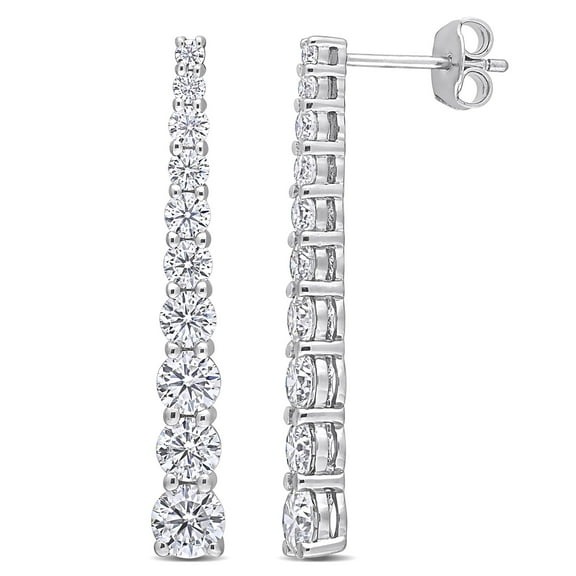 Everly Women's Created Moissanite Sterling Silver Earrings