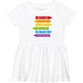 thumbnail image 3 of Inktastic Colored Crayons Girls Baby Dress, 3 of 5