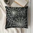 thumbnail image 3 of Halloween Spiderweb Pillow Covers Black White Spider Web Outdoor Decorative Throw Pillows Halloween Scary Themed Farmhouse Pillowcases Cushion Case Decor for Home Sofa Couch Bed, 3 of 5