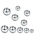 thumbnail image 4 of GKNET 10PCS Stainless Steel Replacement Ball Bead Lip Eyebrow Tongue Ear Tragus Belly-3MM-1.2MM, 4 of 6