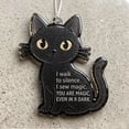 thumbnail image 7 of Halloween Acrylic Glitter Hanging Ornaments - Cute Black Cat Shape Pendants with Inspirational Quotes, Festive Tree Decor Accessories, Small Gifts for Halloween Holiday Celebration, 7 of 7