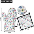 thumbnail image 6 of Pioneer Flower Floral Print Pattern 2-Pack Oven Mitts Set, Heat Resistant Kitchen Gloves, 7.7" X 12", 6 of 6