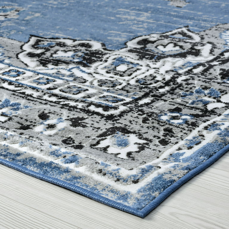 2' x 3' Blue and Multi Diamonds Scatter Rug – Rustics for Less