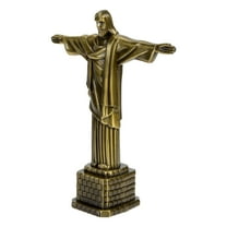 MLINS Golden Alloy Saint Jesus Statue for Home Decor Sturdy and 6 Inch