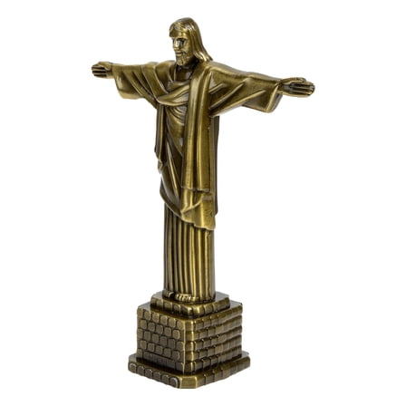 MLINS Golden Alloy Saint Jesus Statue for Home Decor Sturdy and 6 Inch