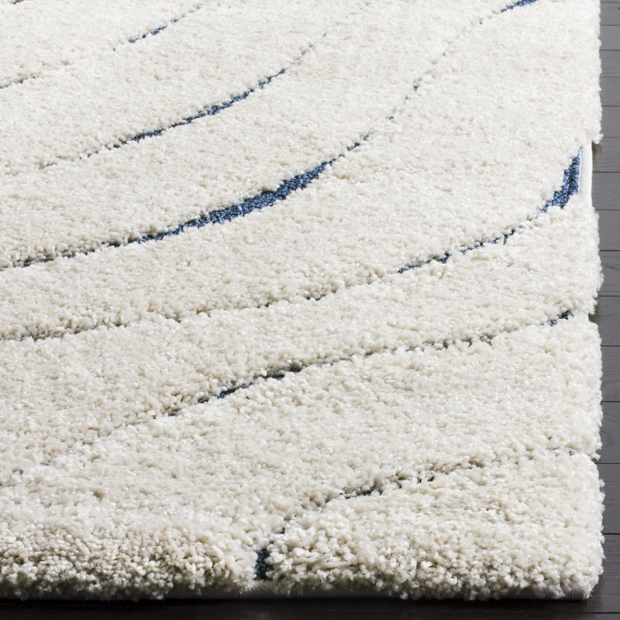 Safavieh Florida Tabitha Geometric Shag Area Rug, Cream/Blue, 6' x 8'