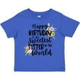 thumbnail image 3 of Inktastic Happy Birthday to the Sweetest Sister in the World Girls Toddler T-Shirt, 3 of 5