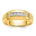 thumbnail image 3 of 14K Yellow Gold Diamond Mens Ring (0.1Cttw) Ring Size 10, 3 of 3