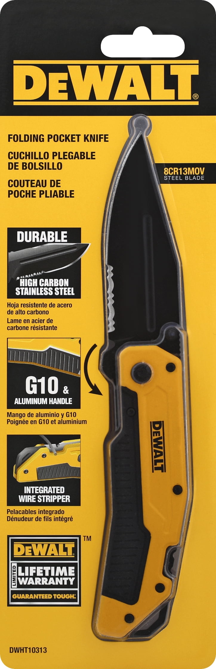Svin forælder distrikt DeWalt 1-Blade 4-3/4 In. Premium Folding Pocket Knife - Walmart.com