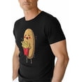 thumbnail image 1 of Camisetas para hombre, divertidas camisetas de algodón con cuello redondo y diseño de papas fritas, manga corta para hombre., 1 of 8