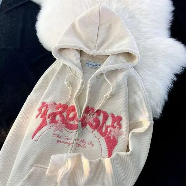 Embroidered hoodies womens 2025