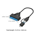 thumbnail image 2 of Cable convertidor de disco duro tipo C/USB 3.0 a SATA Cable de disco duro Cable de conexión de disco duro, 2 of 6