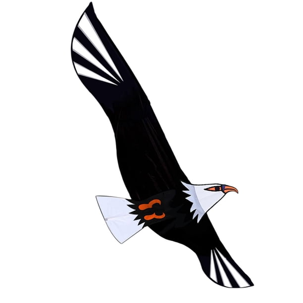 Cometa gigante de águila calva 3D para niños y adultos Cometas de halcón individuales fáciles de volar para Los 200x98cm