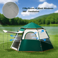 thumbnail image 5 of 4-6 Person Tents for Camping, Instant Tent with Camping Ground Mat Camping Tent with Removable Rainfly and Carry Bag, Green, 5 of 10