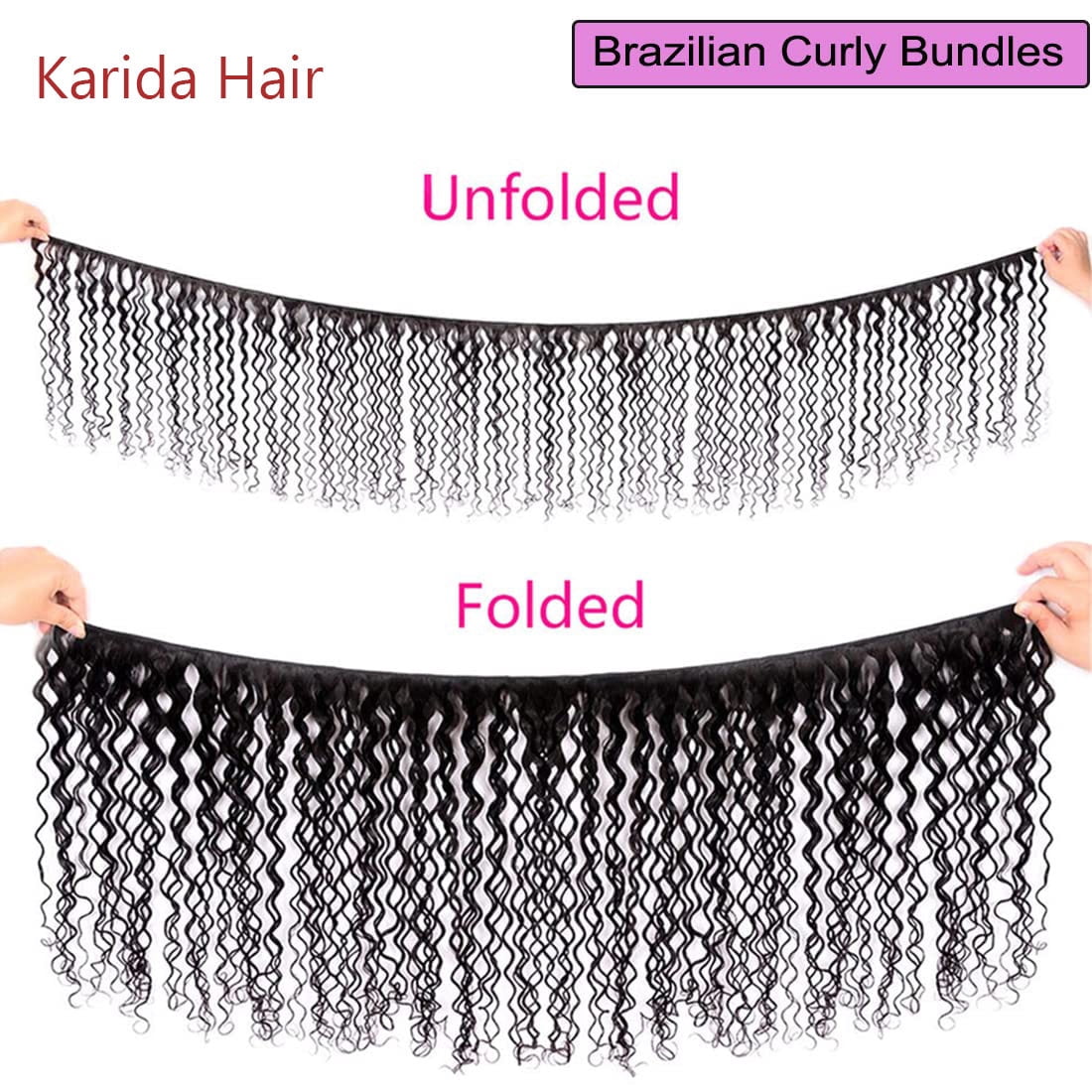 Brazilian Virgin Curly 1 Bundles 10A 100% Unprocessed Human Hair Bundles Curly Weft Extensions Weaves Natural Black(24inch)