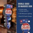thumbnail image 2 of Licensed Pepsi Cola Bottle Double-Sided LED Plaque 25" Vintage Light Up Wall Decor Retro Soda Logo Marquee Sign for Man Cave Bar Garage Game Room Battery Powered Metal Wall Art, 2 of 7