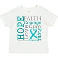 thumbnail image 3 of Inktastic Ovarian Cancer Hope Faith Motto Boys or Girls Toddler T-Shirt, 3 of 5