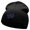Black, variant on Back Off Saying Embroidered Short Beanie - Dk Grey OSFM