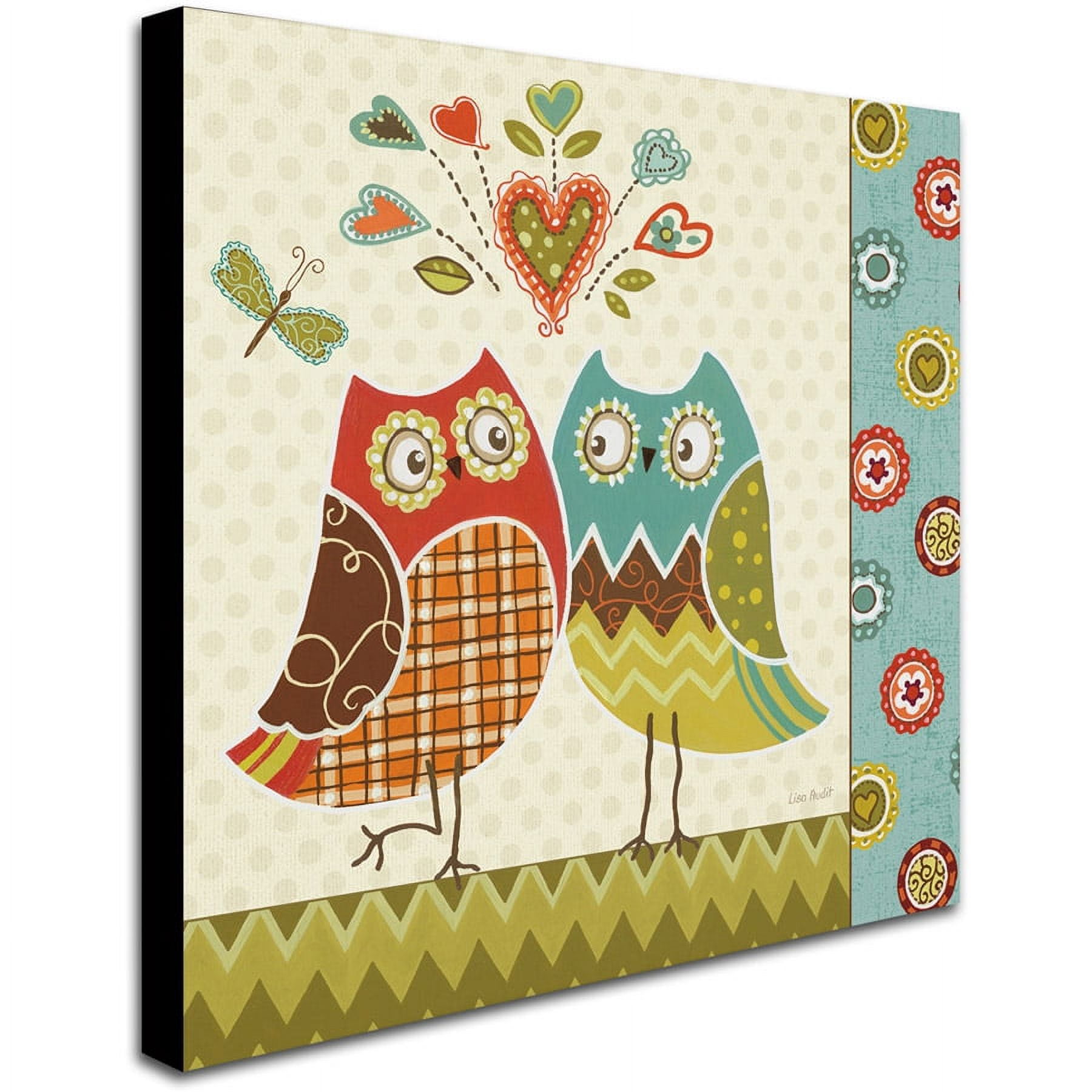 Trademark Fine Art "Owl Wonderful II" Canvas Art by Lisa Audit