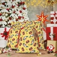 thumbnail image 5 of Fuzoiu Pineapples Sharks In Hawaiian Print Christmas Gift Bag,Burlap Gift Bag with Drawstring Closure & Hang Tag,Perfect for Holidays, Birthdays, and Special Occasions-Small, 5 of 7