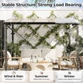 thumbnail image 2 of EastVita 10-10FT Gazebo Pergola Awnings for Patio Wall Mounted Gazebos Pergola on Clearance with Metal Frame Lean to Gazebo Patio Canopy Outdoor Pergolas for Patios Deck Porch Backyard, 2 of 5