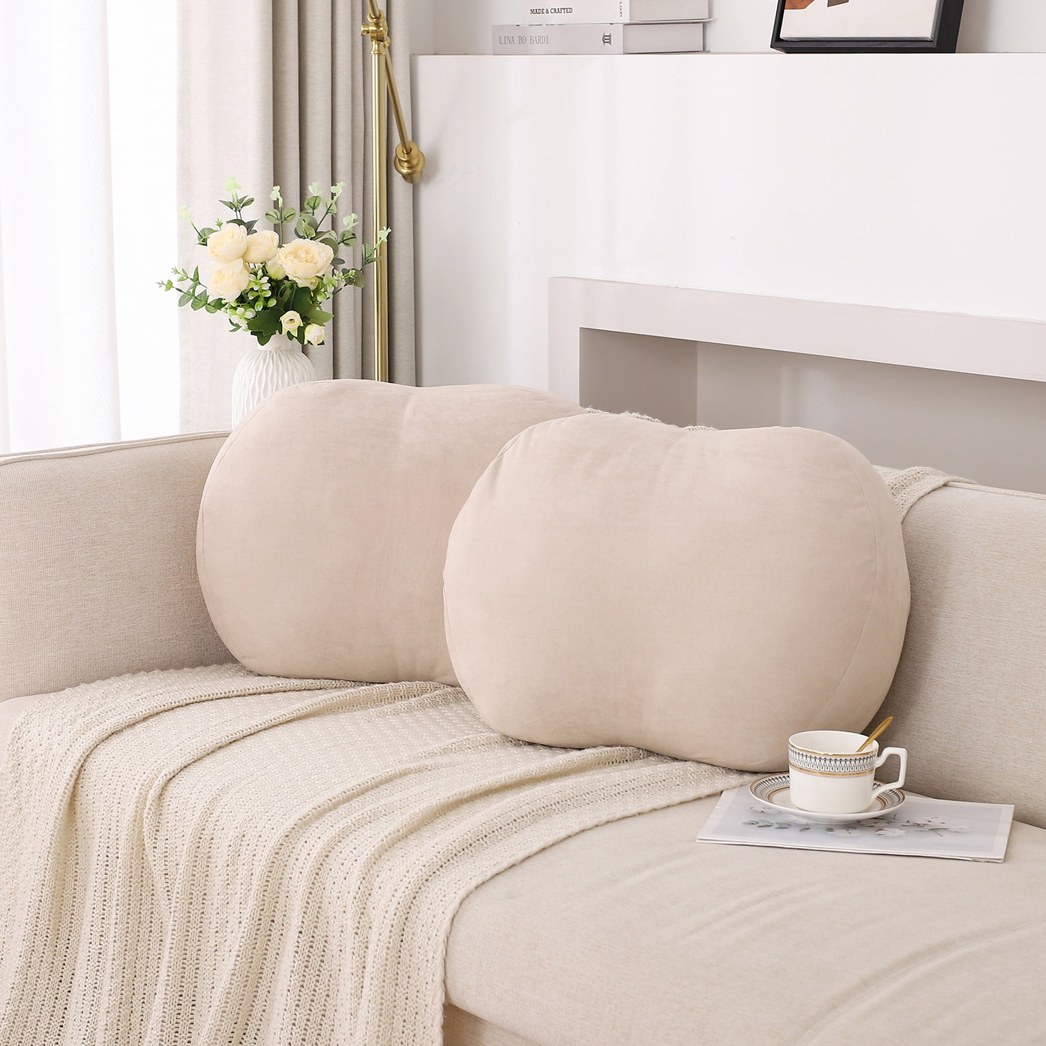 Set of 2 Super Soft Cute Camel Decorative Throw Pillows