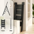 thumbnail image 4 of RICHYOUNG 4 Step Folding Ladder,with Foldable Extended Handrail & Wide Anti-Slip Pedals Step Stool,Black, 4 of 10