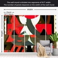 thumbnail image 4 of Tiptophomedecor Abstract Wallpaper Wall Mural - Art Composition In Red, 4 of 7