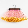 thumbnail image 3 of VNKIDY Girls Skirts Kids Polka Dot Tutu Skirt Layered Tulle With Satin Bow Decor Ruffled Hem For Party Dance Performance Wear Cute Bottoms Pink 5-8 Years, 3 of 6