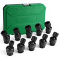 thumbnail image 1 of SK 3/8" Drive Universal Swivel Impact Socket Set, Metric Socket Set, 10-Piece, Premium CR-MO Steel, SureGrip 6 Point Design, with Storage Case, 1 of 8