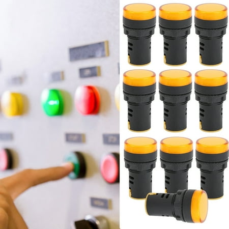 

Demonsen LED Indicator Lamp High Brightness Yellow Signal Indication Light Energy Saving For Instruments And Equipment For Signal Indication