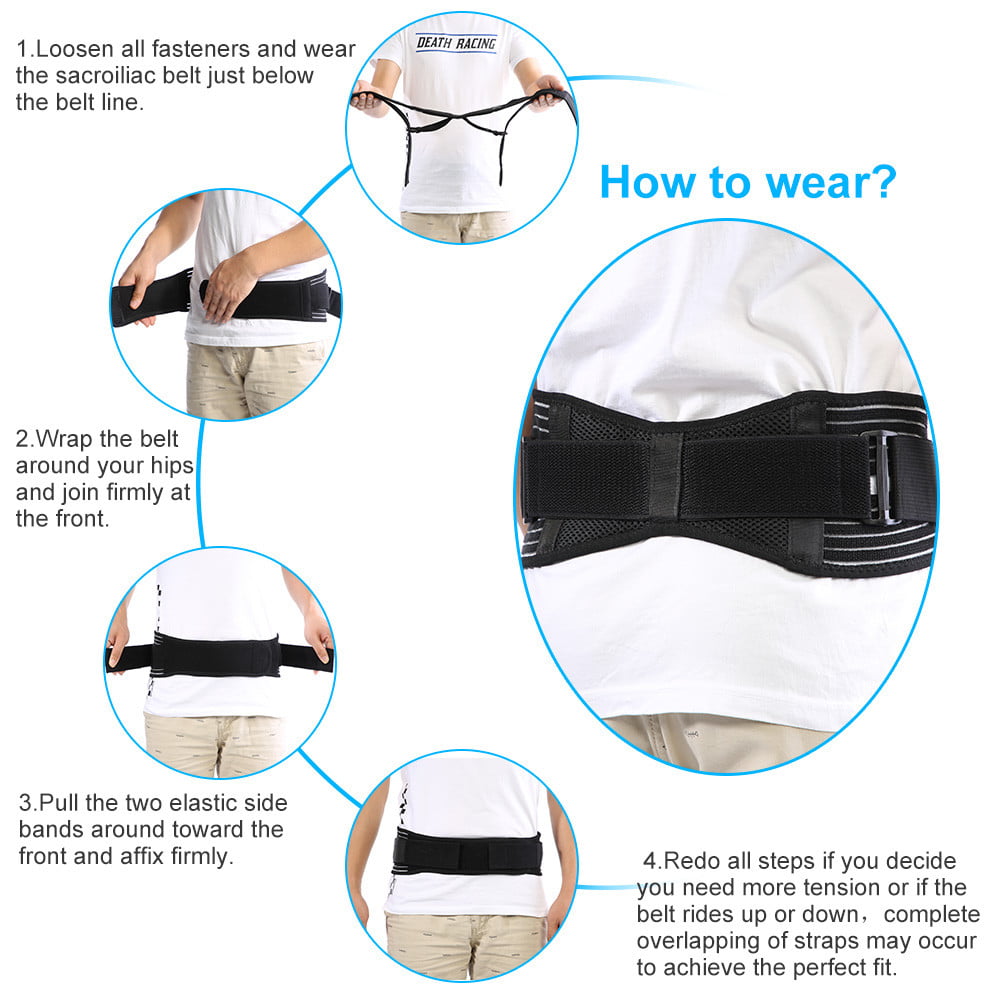 Adjustable Belt for SI Joint Pain Relief SI Brace for Low Back Support Hip and Sciatica Pain Paskyee Unisex SI Sacroiliac Belt Sacroiliac Joint Belt Pregnancy X-Large
