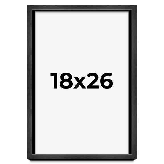 18x26 Shadow Box Frame Grey Charcoal Black | 0.875 Inches Deep | Solid Wood Shadowbox Display Frame
