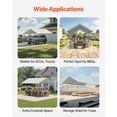 thumbnail image 6 of VEVOR Carport Replacement Canopy, 10 x 20 ft Potable Garage Tent Top Tarp, UV-Resistant & Waterproof Car Shelter Tarp, Heavy Duty Car Port Cover with Ball Buggees, Grey, Frame Not Included, 6 of 9