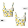 thumbnail image 5 of Haiem Flowers and Butterflies Pattern Womens Sports Bra - U Neck Padded Low Impact Yoga Bra Workout Crop Top Gym Moisture-Wicking Workout Vest -Large, 5 of 9