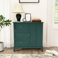 thumbnail image 6 of HLR Modern 32" Accent Cabinet 3 Drawers & Door, Wood Sideboard with Storage for Living Room, Green, 6 of 7