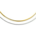 thumbnail image 1 of 14K Yellow Gold necklace Omega 16 in 3 mm 3mm Reversible White & Domed, 1 of 1