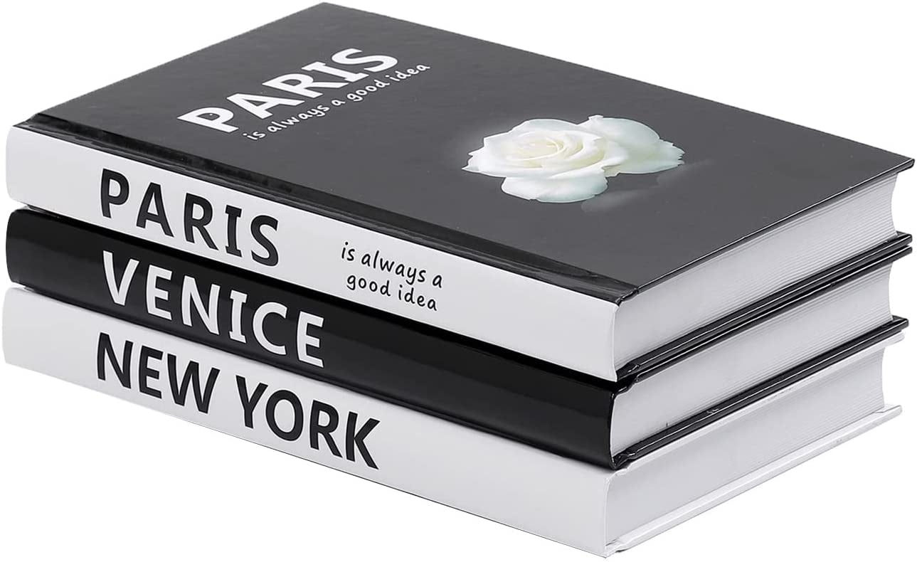 Decorative Books Set of 3 Designer Book Decor Inspired – Fake Books for  Coffee Table Books Fashion B…See more Decorative Books Set of 3 Designer  Book