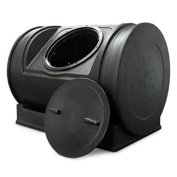 Good Ideas Compost Wizard Jr Outdoor Garden Compost Bin Container, Black